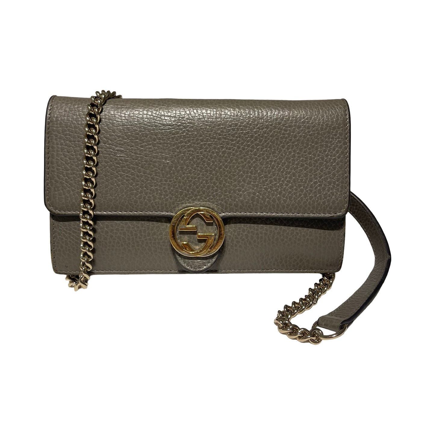 Calf Skin interlocking woc Chain Shoulder Bag [101515]