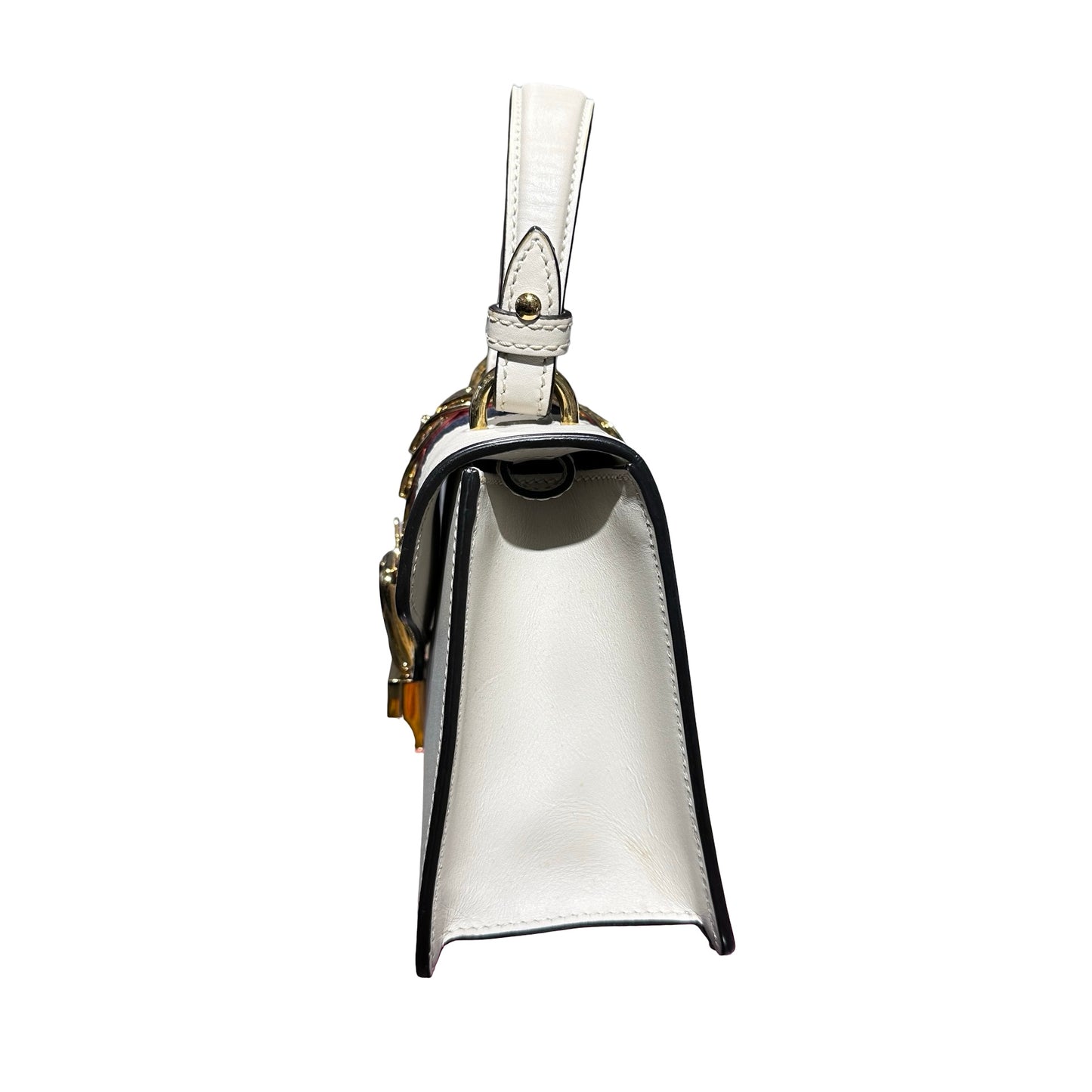 Used GUCCI Cross Body Bag White GHW