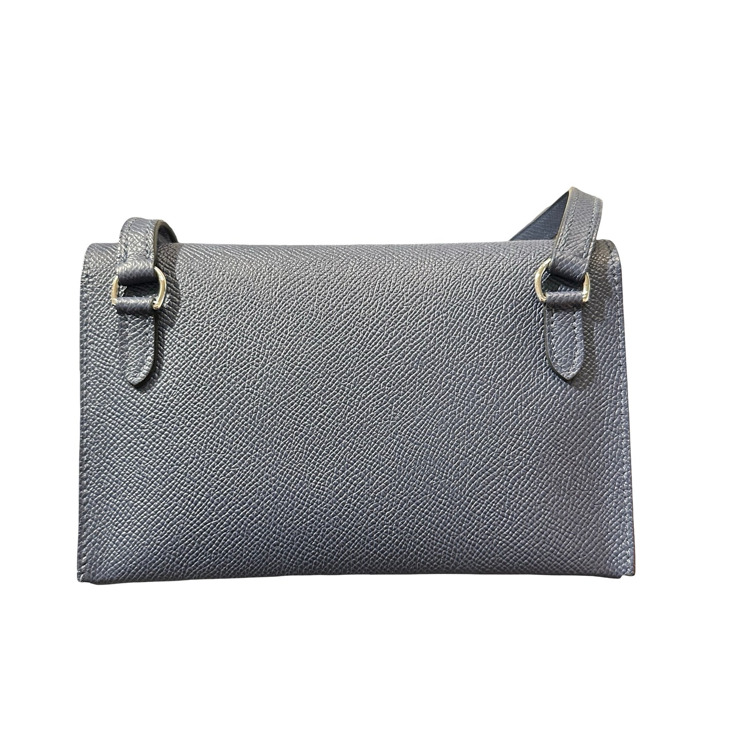 Used HERMÈS Epsom leather Snap bag Wallet Navy PHW