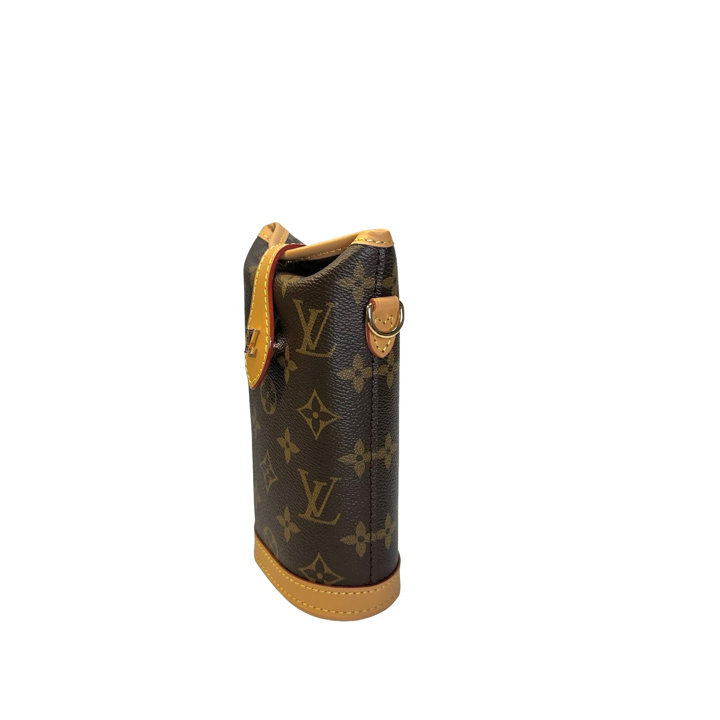 Used LOUIS VUITTON Monogram Coated Canvas Fold Me Pouch Fold Me Bag Brown Beige