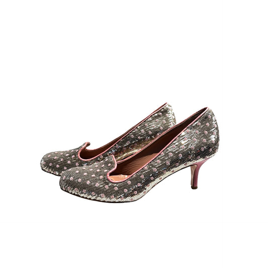 Used Valentino Heels Heels Silver Gray Pink