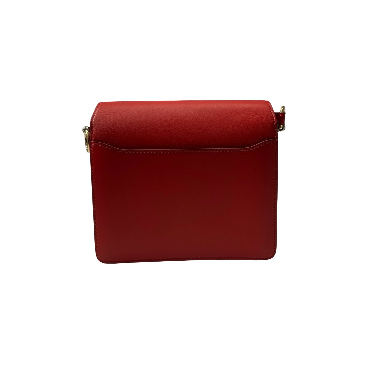 Used HERMÈS Allegro Calfskin MINI ROULIS Shoulder Bag 5X Rouge Piment GHW