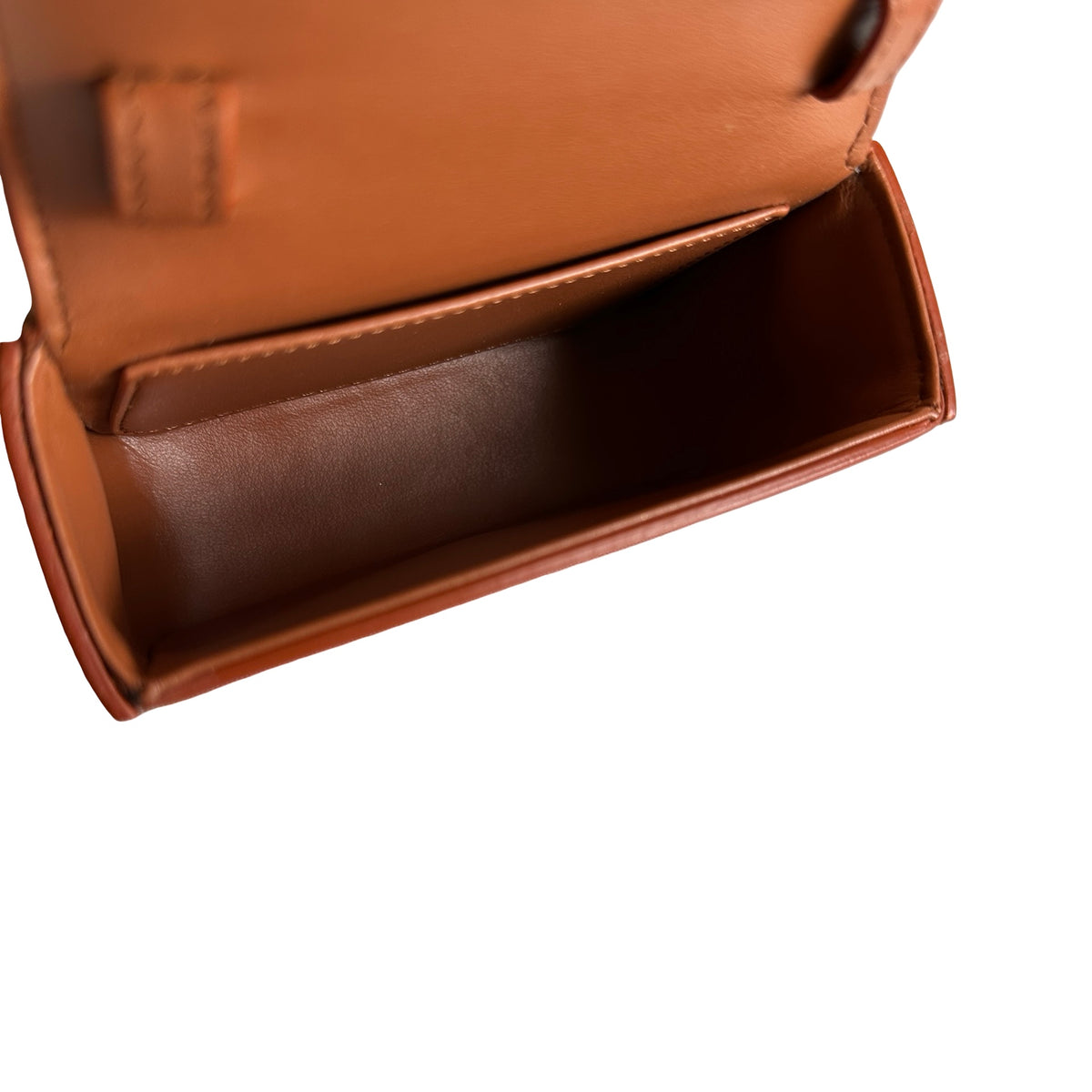 Used CELINE Leather Triomphe Teen Crossbody Bag Brown