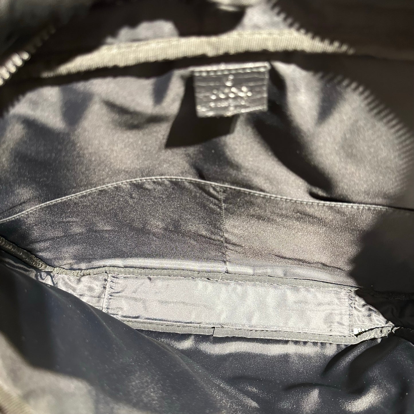 Used GUCCI GG CANVAS Handbag Briefcase Black