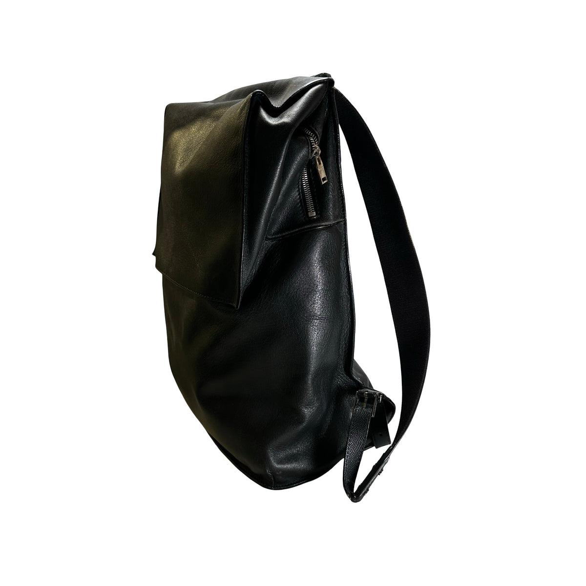 Used BALENCIAGA Leather Backpack Black