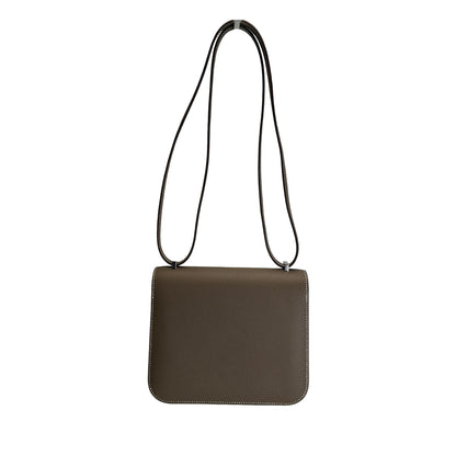 Brand New HERMES Epsom Leather Constance Crossbody Bag Etoupe