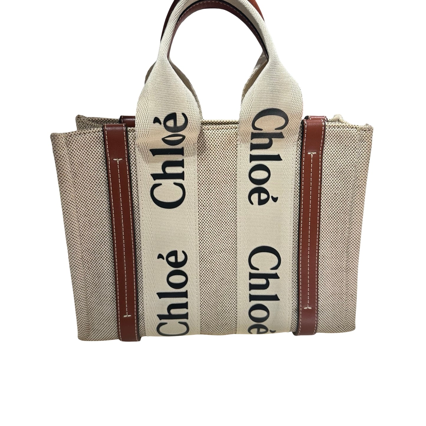 Used CHLOE Tote Bag White Brown