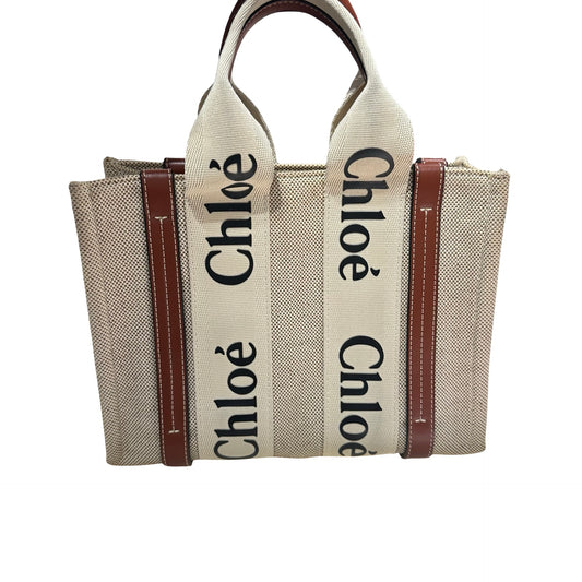 Used CHLOE Tote Bag White Brown