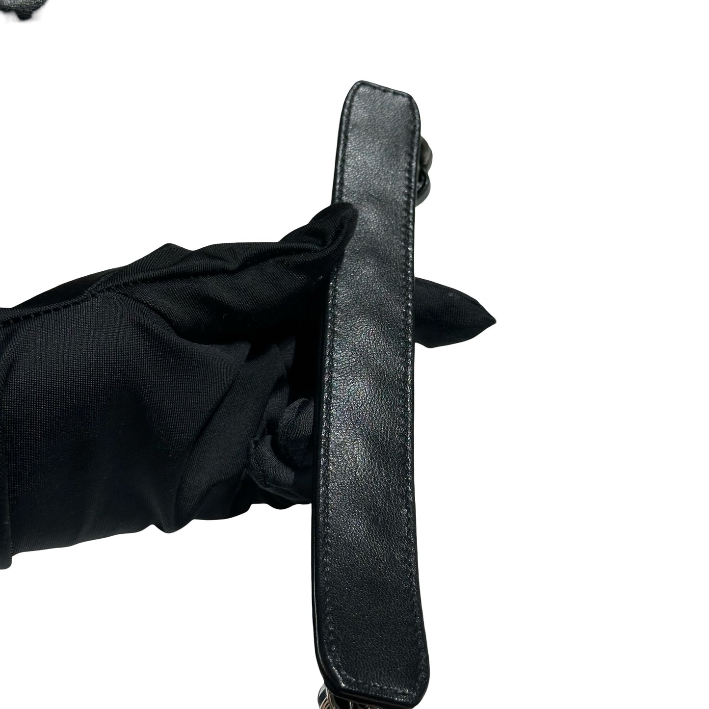 CHANEL 19 SMALL BLACK GHW LAMBSKIN [30001040]