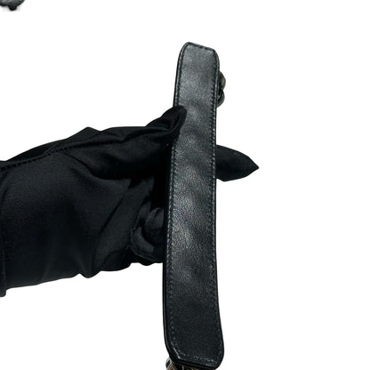 CHANEL 19 SMALL BLACK GHW LAMBSKIN [30001040]