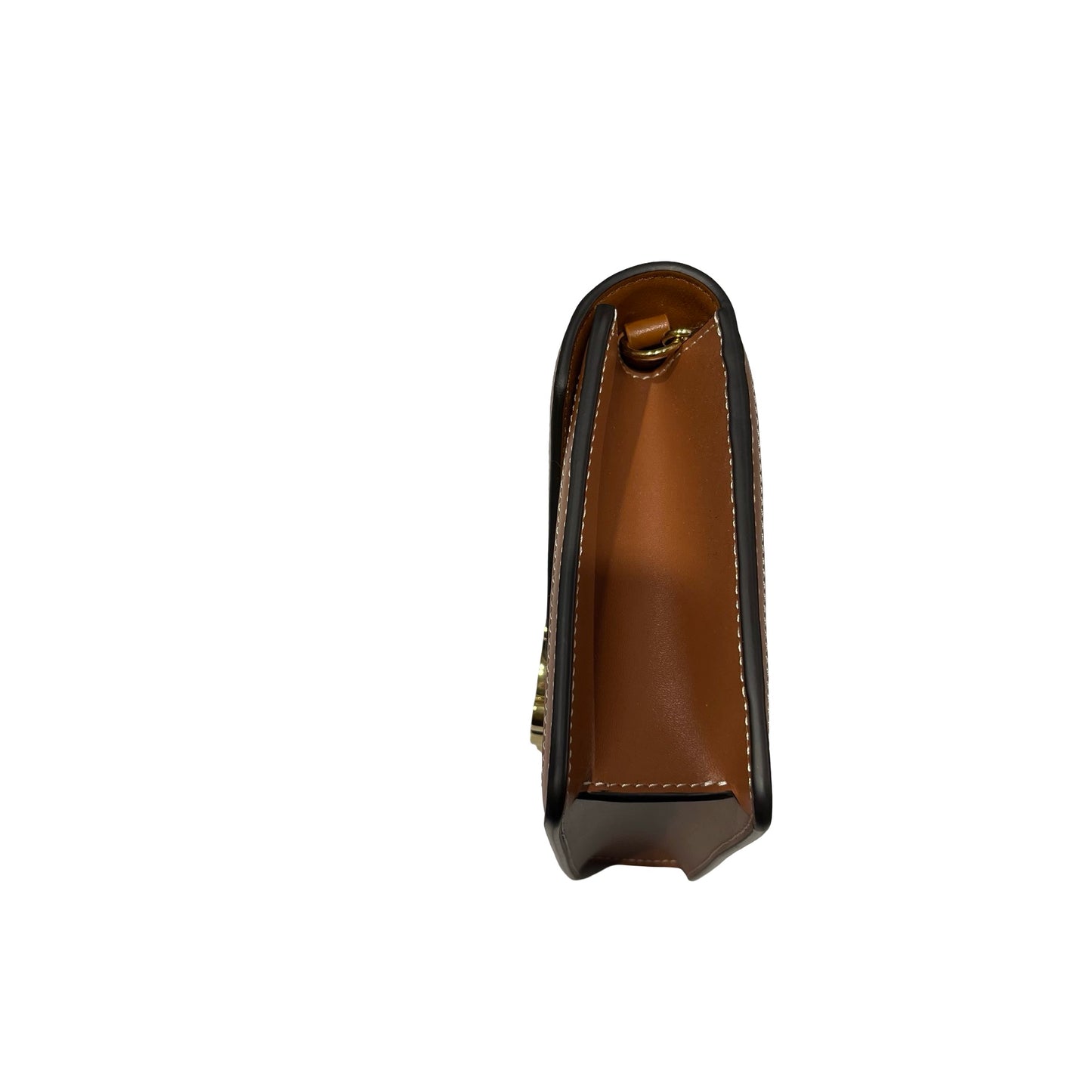 Used CÉLINE 竹編 Triomphe Shoulder Bag Brown GHW