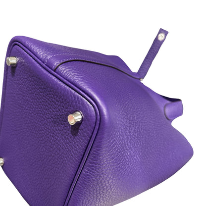 New Hermès Picotin 18 Bucket Bag Purple PHW X3