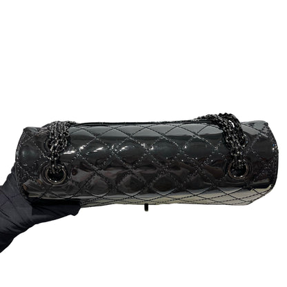 Used CHANEL Patent Leather 22A 2.55 Small 24 Shoulder Bag So black