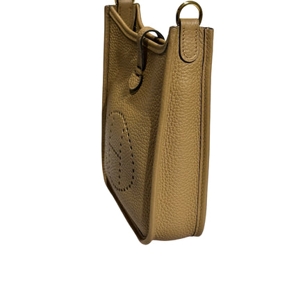 Used HERMÈS MINI EVELYNE Shoulder Bag Brown GHW