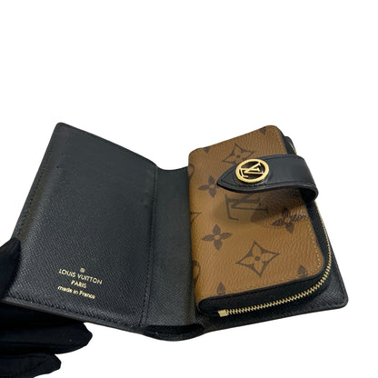 Used LOUIS VUITTON Monogram Reverse Canvas Portefeuille Juliette Wallet Brown