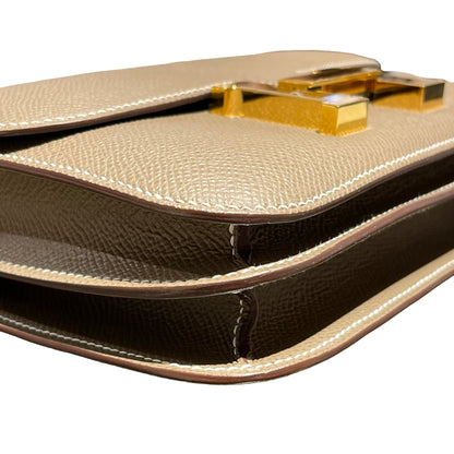 Hermès Mini Constance Shoulder Bag Etoupe GHW