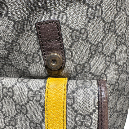 Used Gucci Coated Canvas Backpack Brown GHW