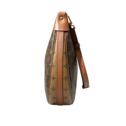Used Louis Vuitton Monogram Canvas Loop Hobo Bag Brown GHW