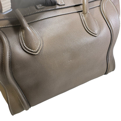 Used CELINE Leather Phantom Handbag Taupe