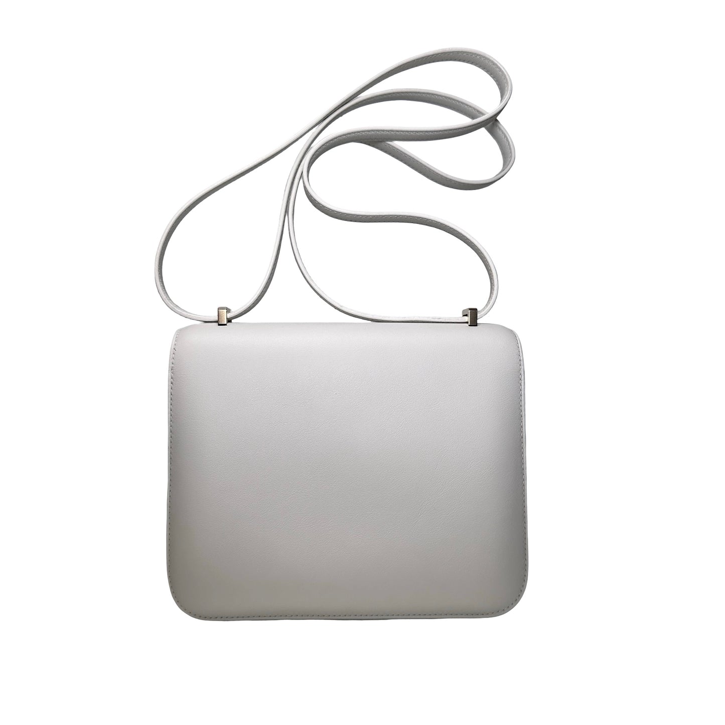 Used HERMES MINI CONSTANCE Shoulder Bag WHITE GHW