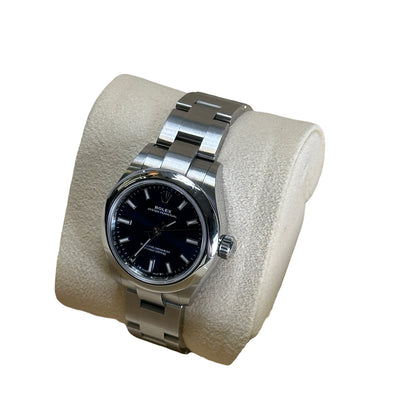 Used ROLEX Stainless Steel Oyster Perpetual Watch Blue Silver