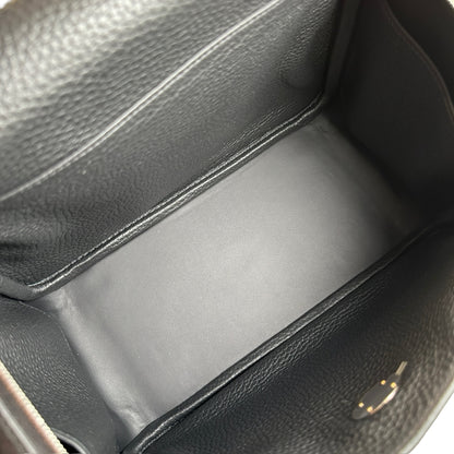 Brand New HERMES Leather Lindy 26 Handbag Black PHW