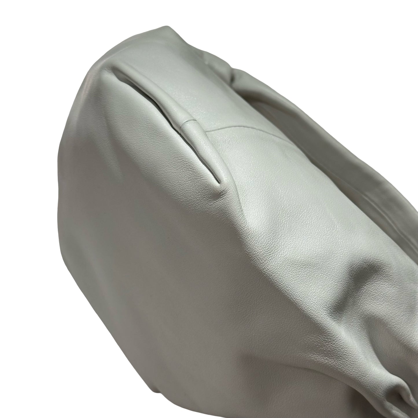 Used BOTTEGA VENETA Calfskin Leather Mini Double Knot Hobo Bag White
