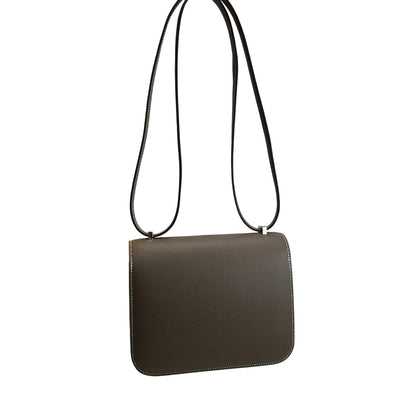 Brand New HERMES Epsom Constance Shoulder Bag Etoupe