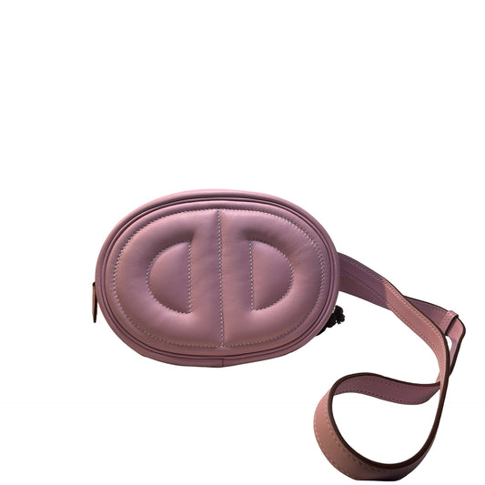 Used HERMES Leather In the Loop Fanny Pack Belt bag Pink