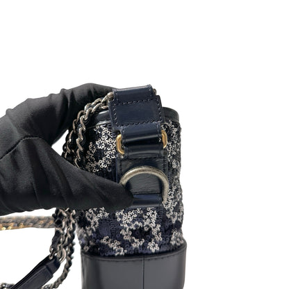 CHANEL Sequins Calfskin Leather Gabrielle small Cross Body Bag
