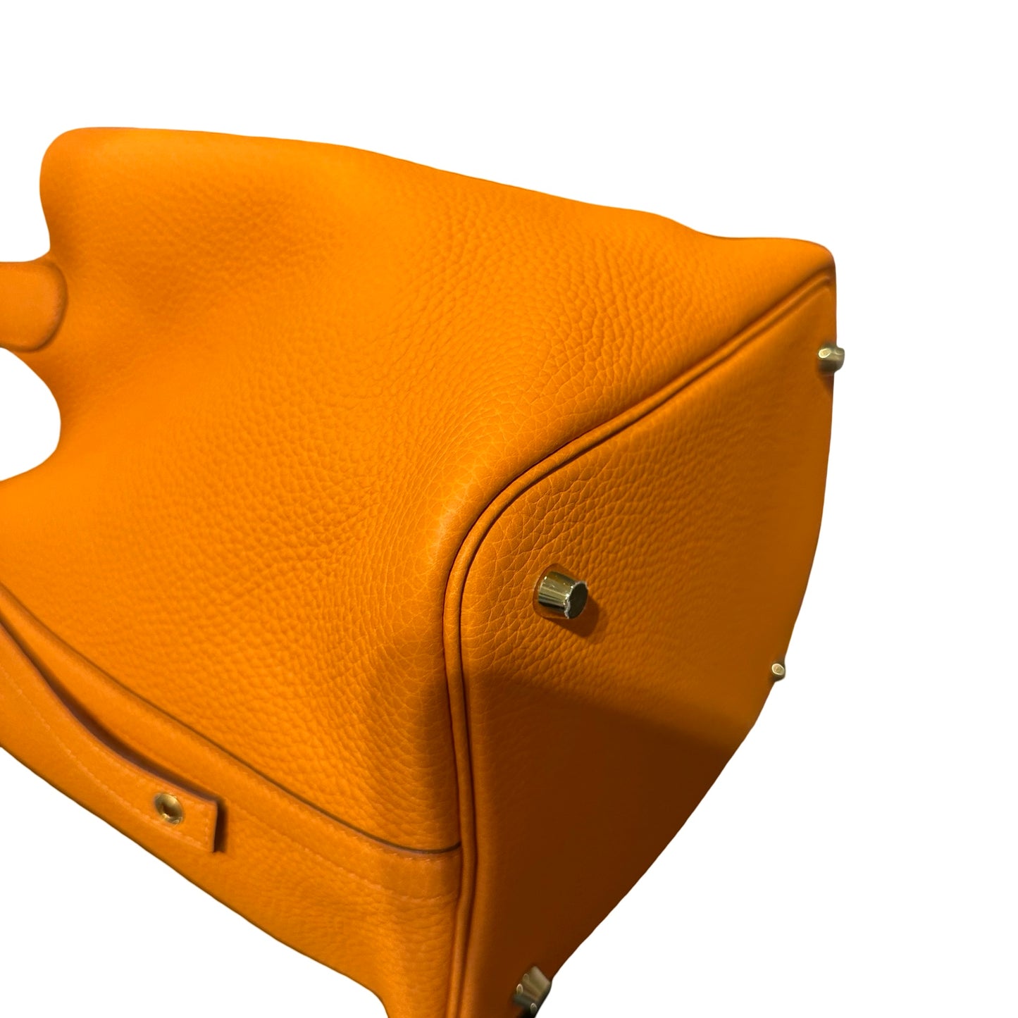 New HERMÈS Picotin 22 Bucket Bag Orange (93) GHW