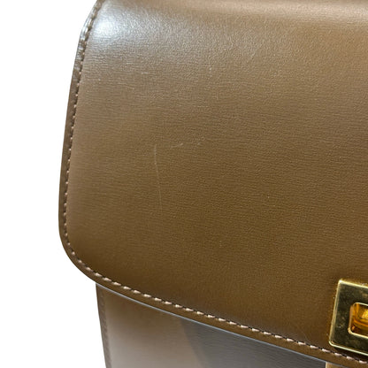 Used CÉLINE Teen Box Cross Body Brown GHW Cross Body Bag