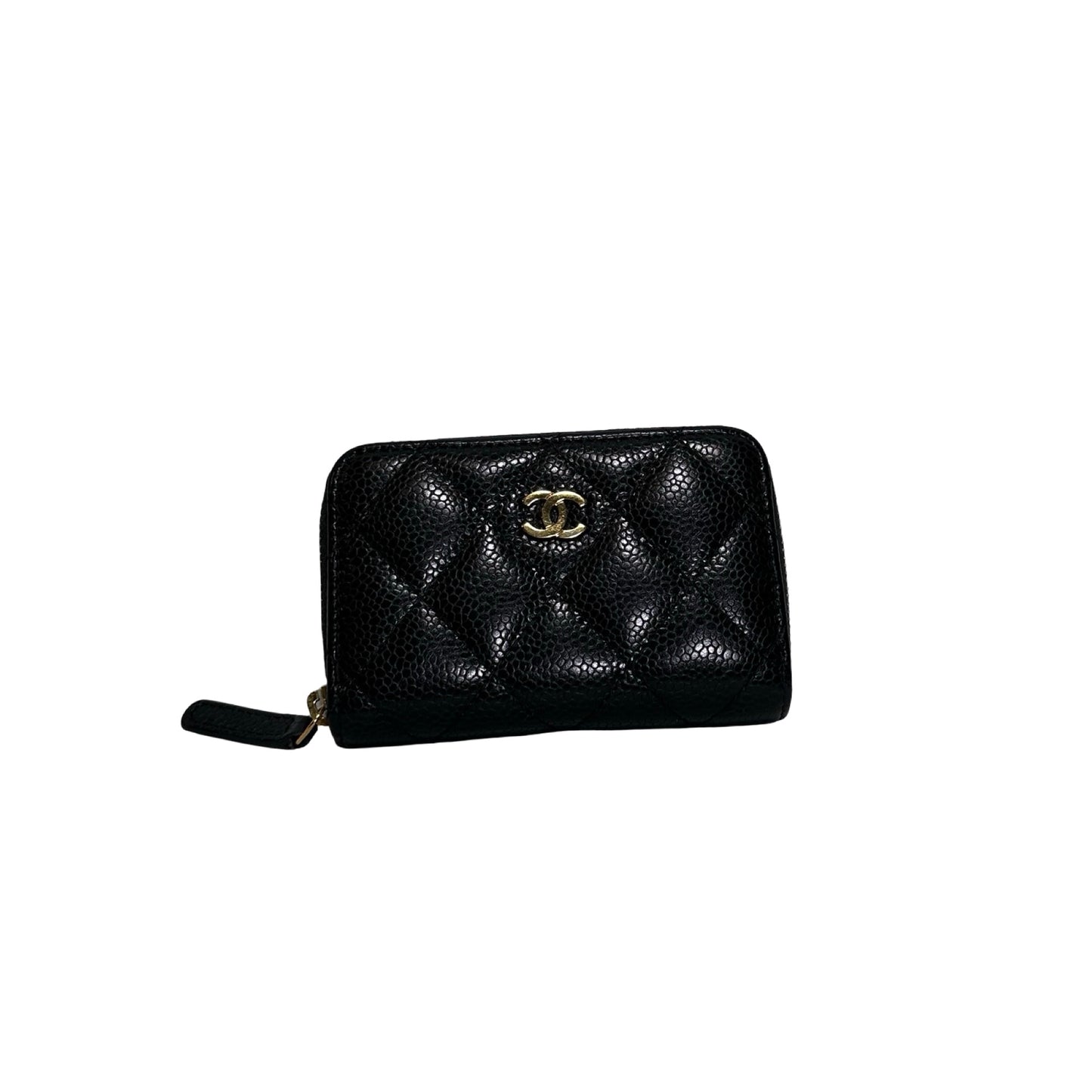 Used CHANEL Caviar Quilted Classic Zipped Coin Purse Coin Purse Black GHW