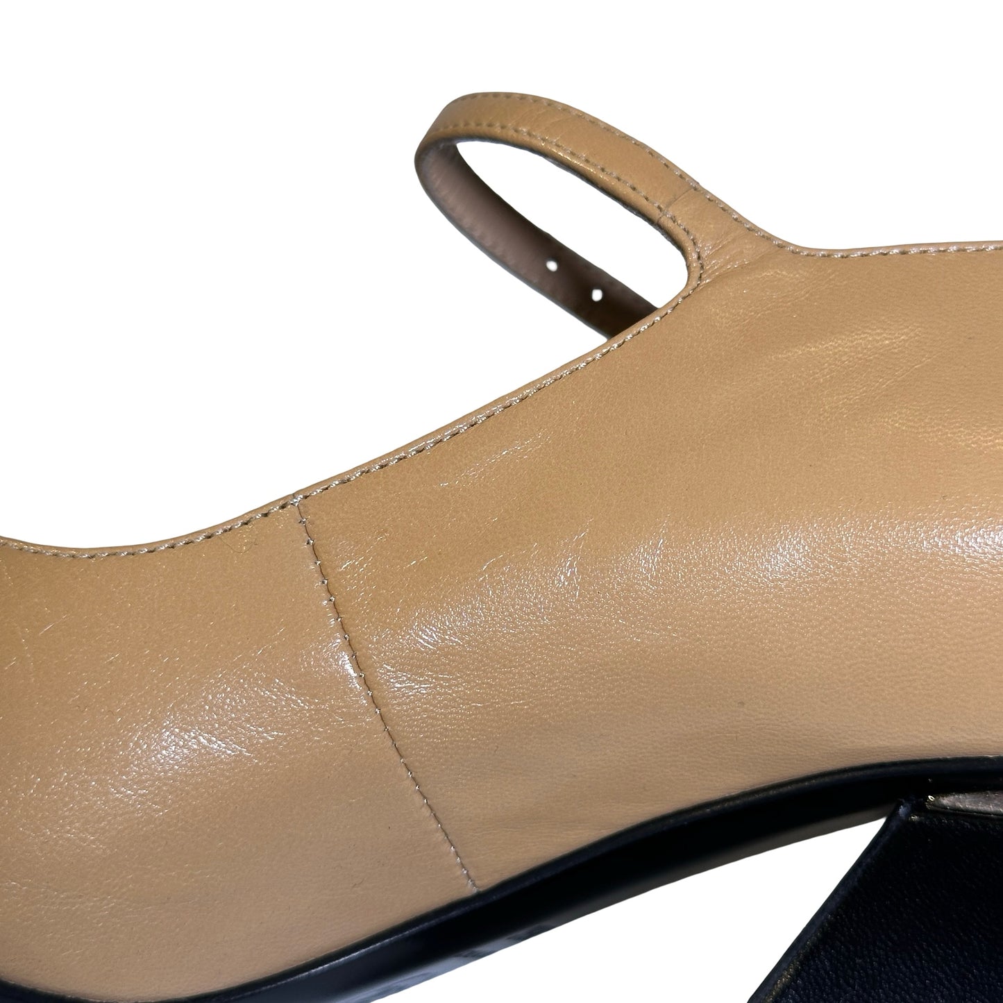 Used Chanel Shiny Lambskin Heels GHW Yellow
