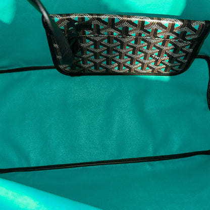 Used GOYARD Tote PM Tote Black Blue Tote Bag Black BLUE