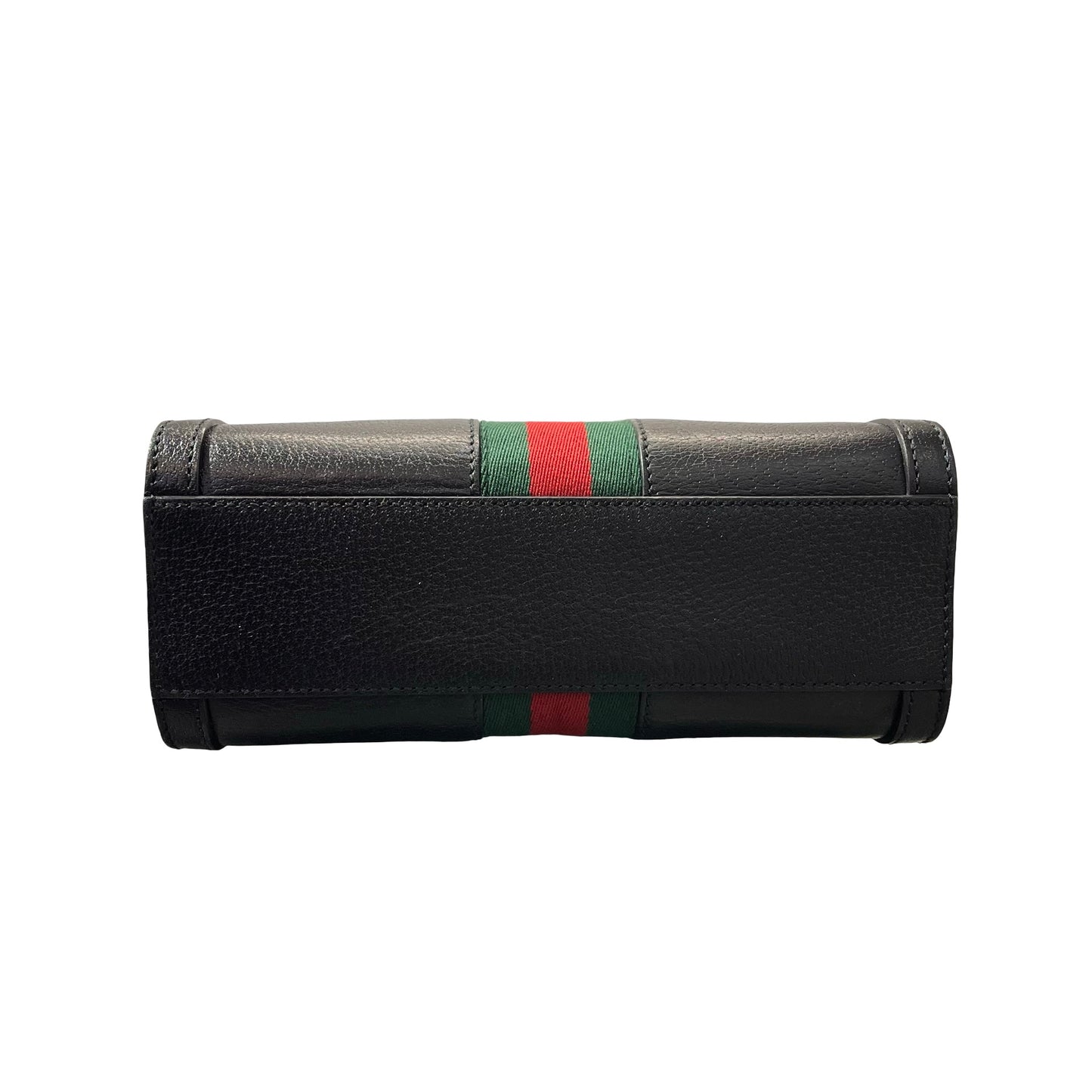 Used GUCCI Calfskin Leather Ophidia Cross Body Bag GHW Black