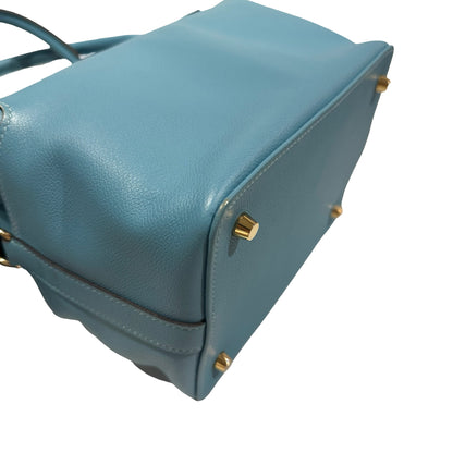 Used Hermès Swift leather Toolbox 20 Handbag P3 Bleu Du Nord PHW