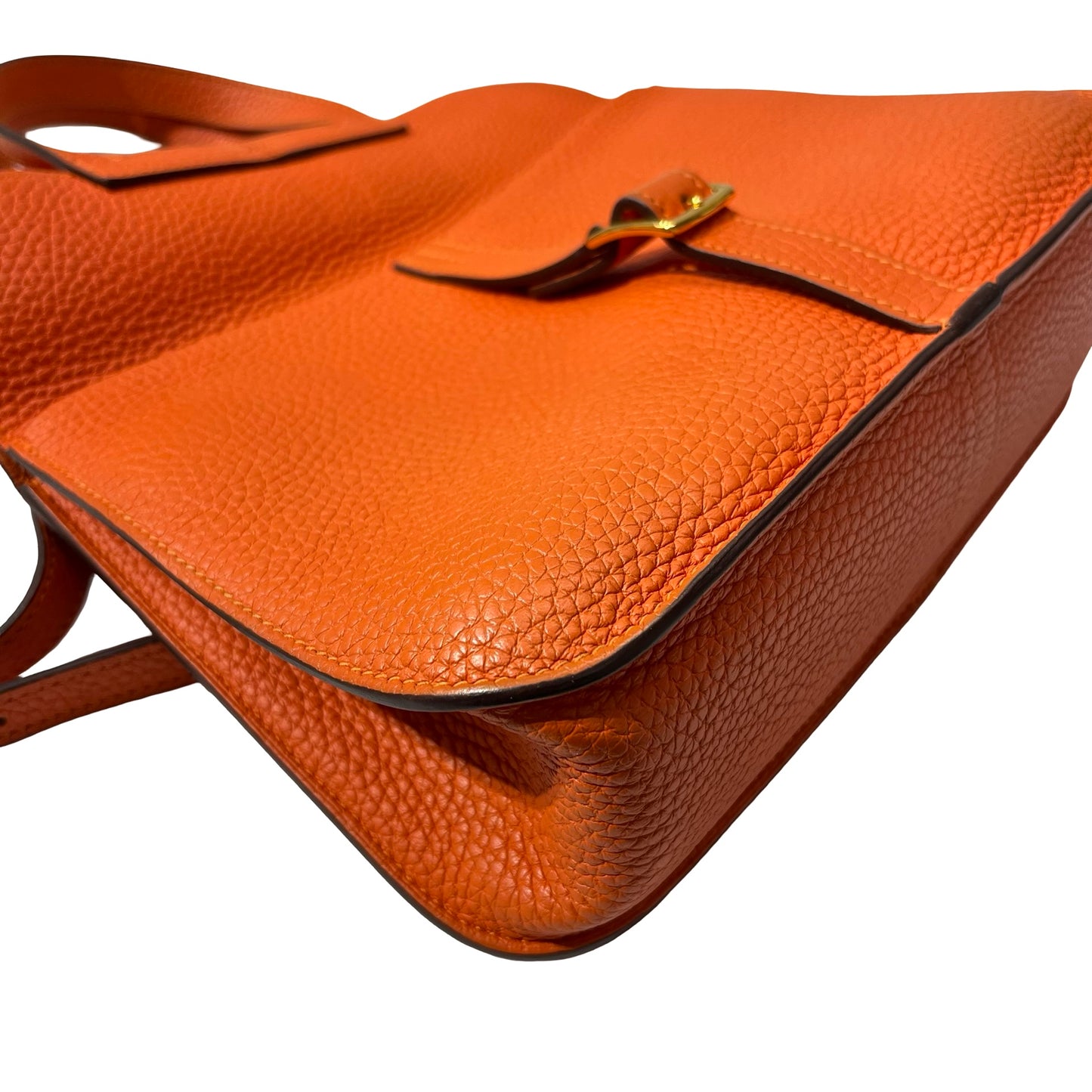 Used HERMÈS Halzan Shoulder Bag Orange (93)