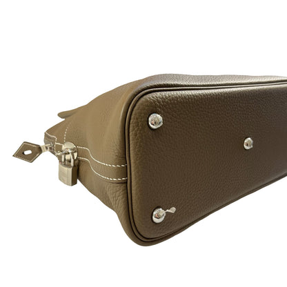 Used Hermès Taurillion Bolide 31 Shoulder Bag Etoupe (18) PHW