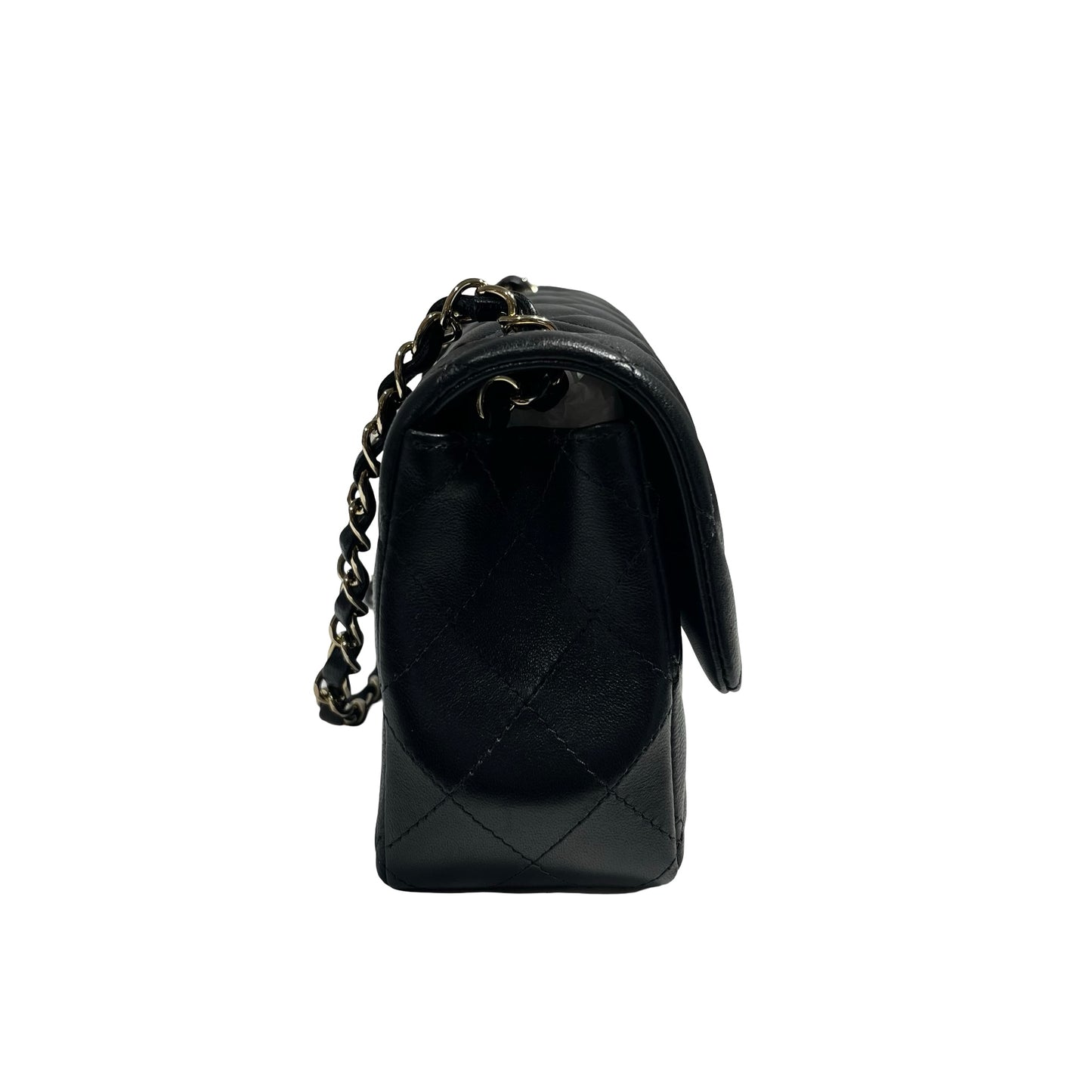 CHANEL MINI FLAP 20 CM BLACK LAMBSKIN GHW [3001063]
