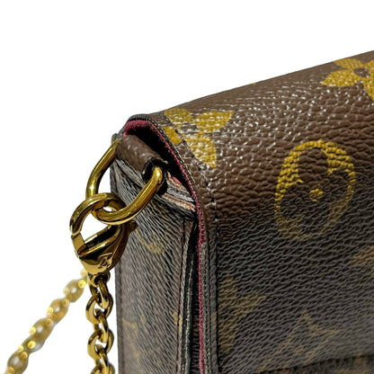 Used LOUIS VUITTON Félicie Pochette Clutch Bag Brown GHW