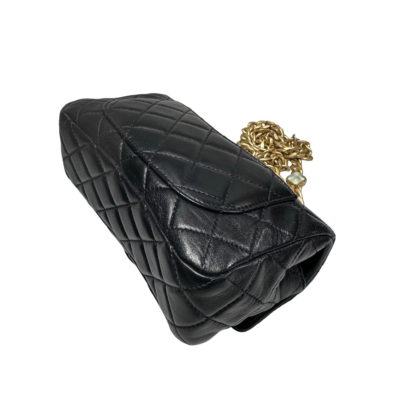 Used CHANEL Chain Shoulder Bag Black GHW