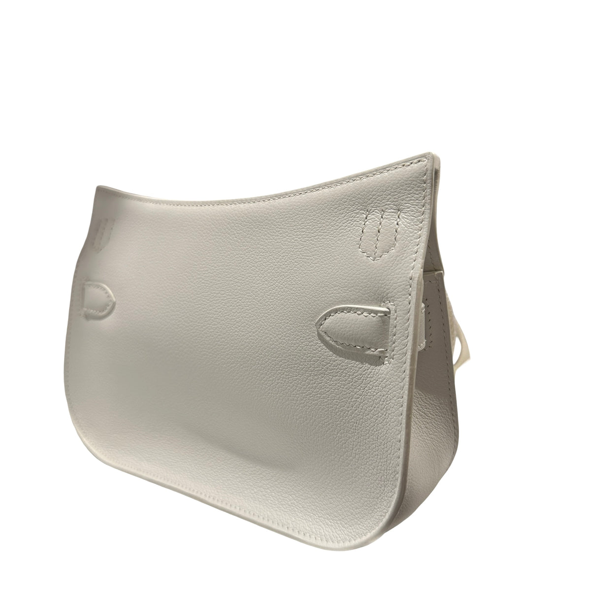 Used HERMES Evercolor Mini Jypsiere Cross body bag White GHW