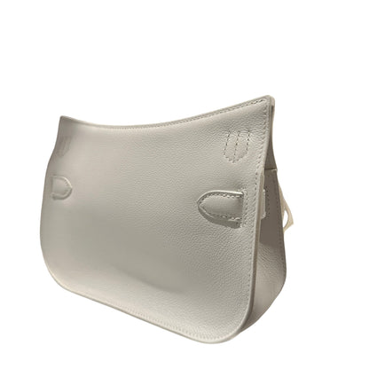 Used HERMES Evercolor Mini Jypsiere Cross body bag White GHW