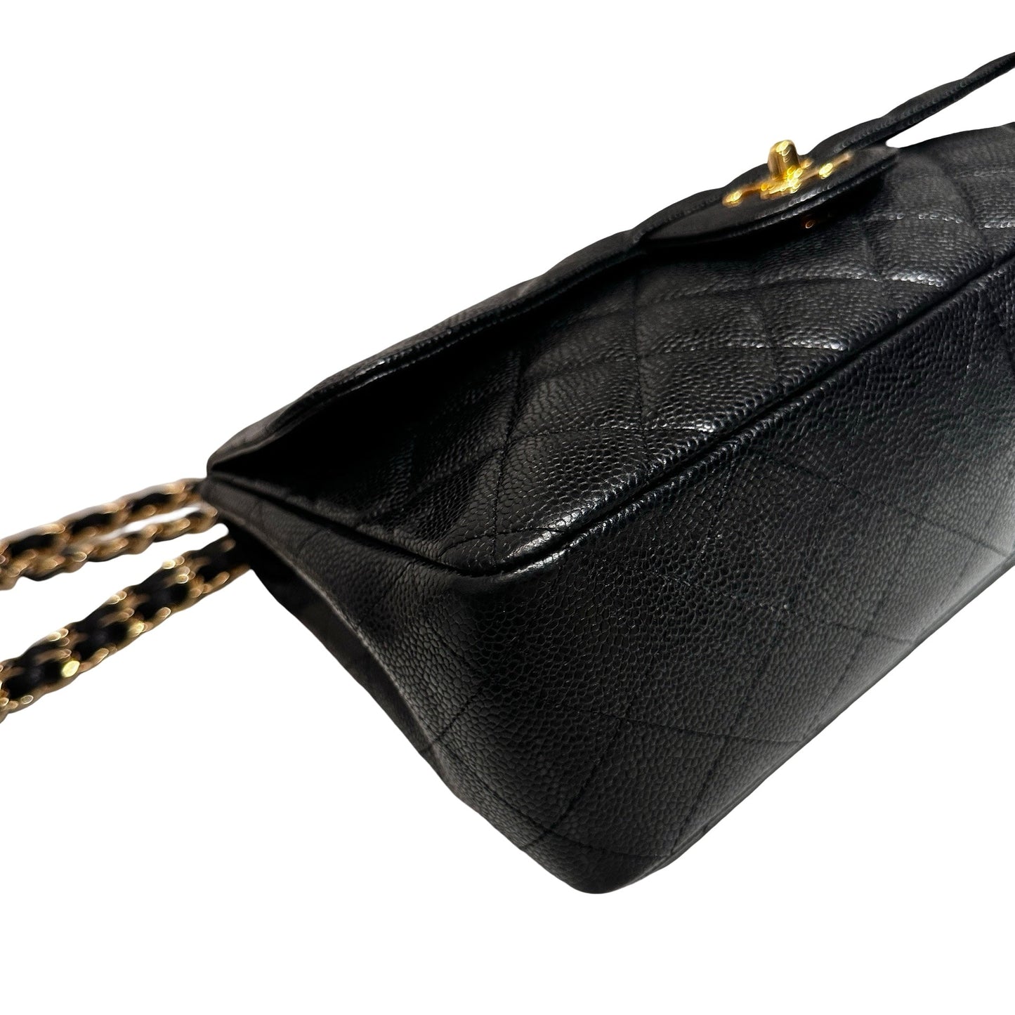 Used CHANEL Classic Flap Shoulder Bag Black GHW