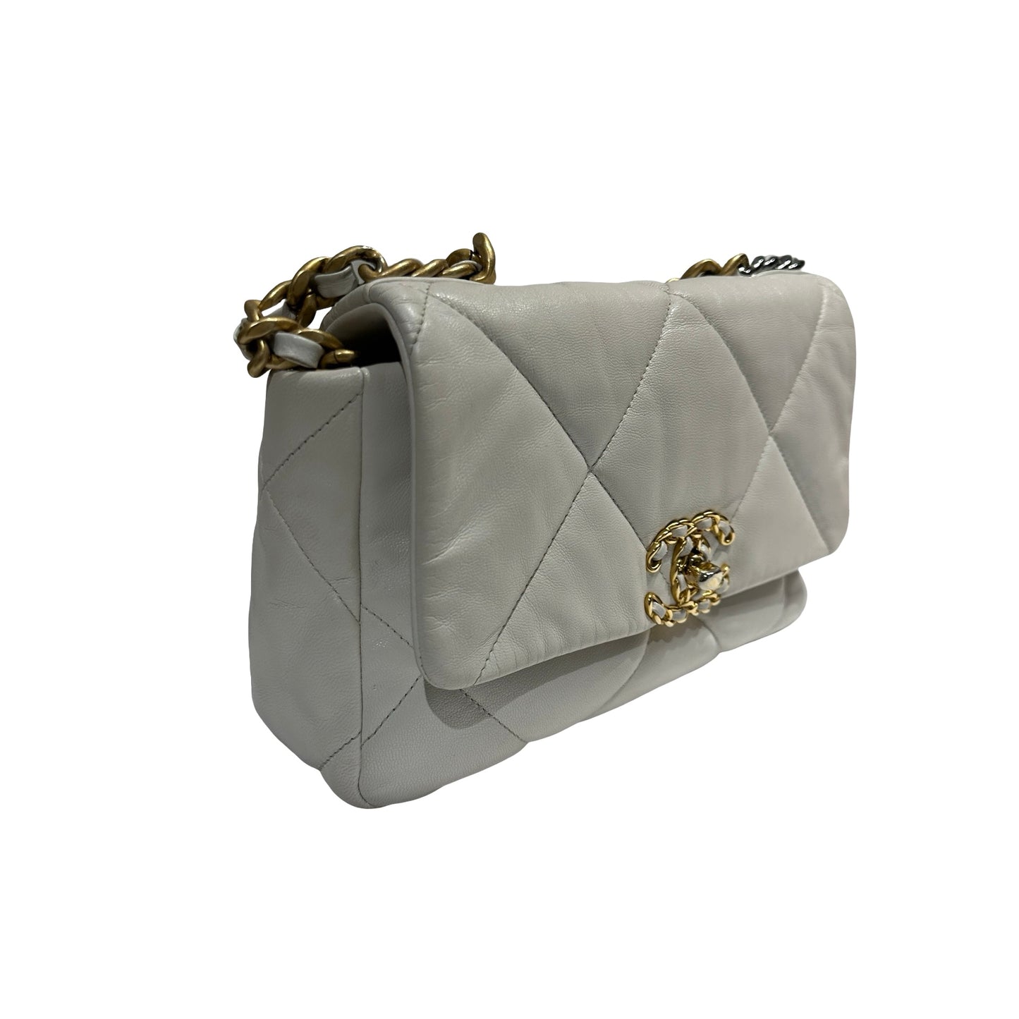 CHANEL 19 HANDBAG SMALL WHITE [3000355]