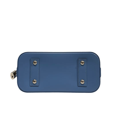 Used LOUIS VUITTON Calfskin Leather Alma Two Way Shoulder Bag PHW Blue