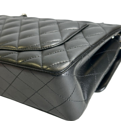 Used CHANEL Lambskin CF Crossbody Bag Black PHW
