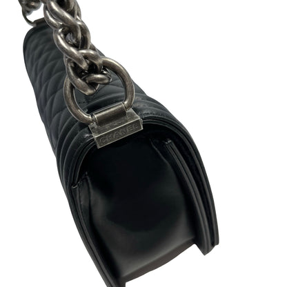 Brand New CHANEL Lambskin Boy Chain shoulder bag Black PHW