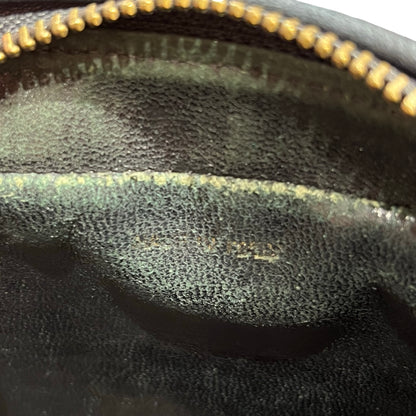 Used CHANEL Lambskin Leather Vintage Chain Bag Chain Shoulder Bag Black